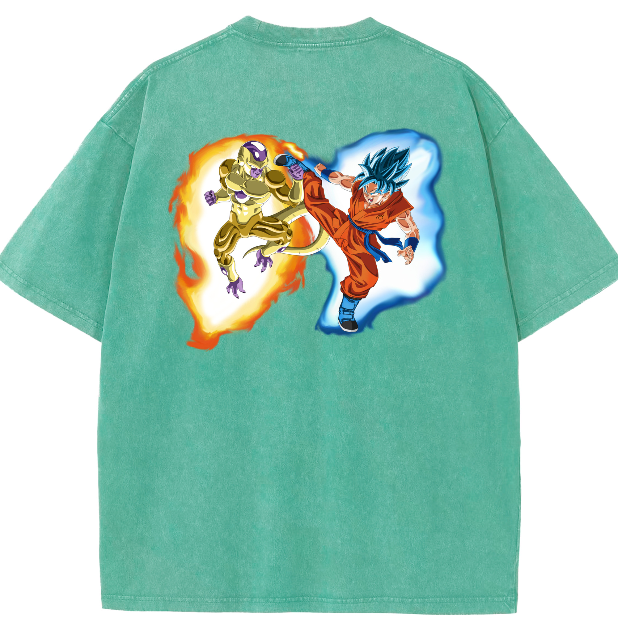 （画像用） ドラゴンボール フリーザ DRAGON BALL Frieza 綿100% ヴィンテージ風 半袖Tシャツ（背面プリント）